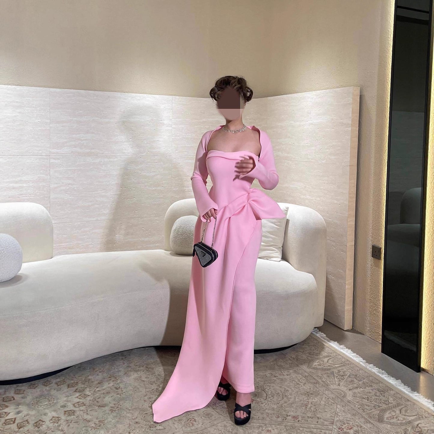 Summer Elegant Sexy Shawl Tube Slit Dresses