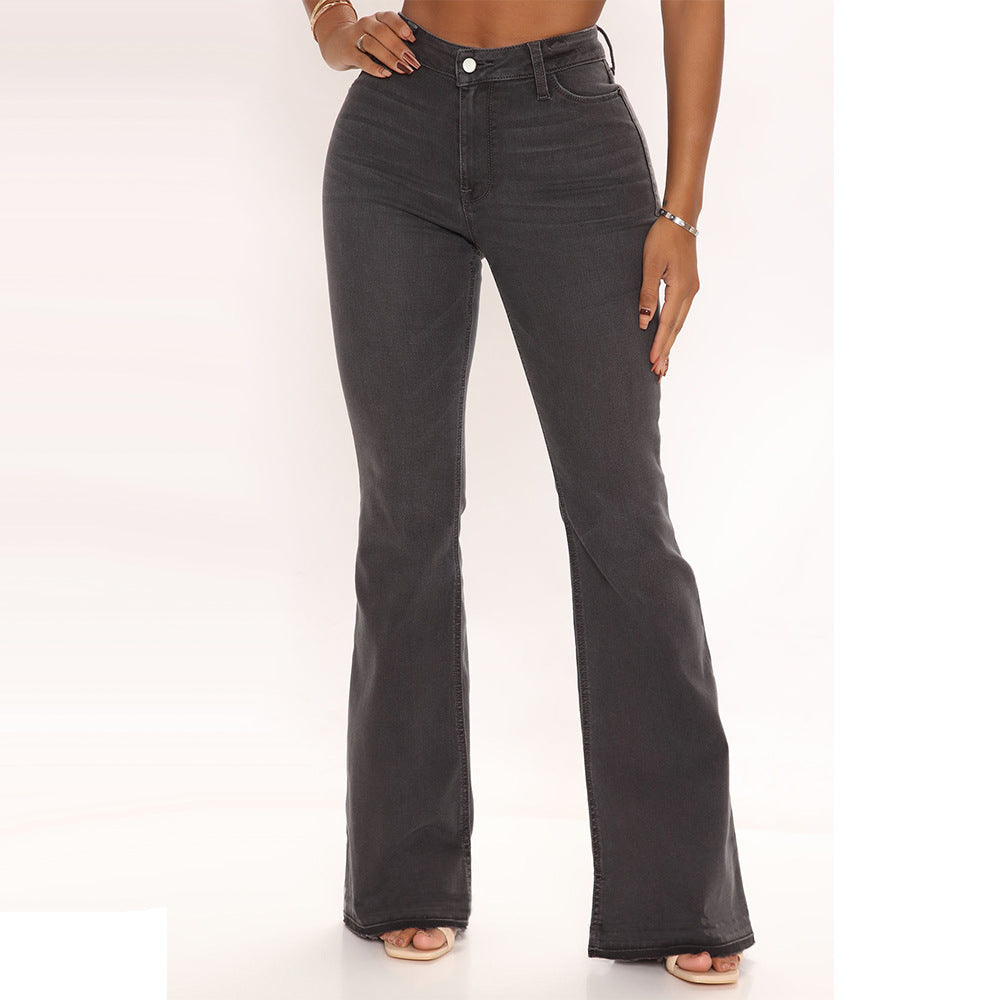 Women's Flared For Hip Raise Slimming Mop Oversized Women's Jeans