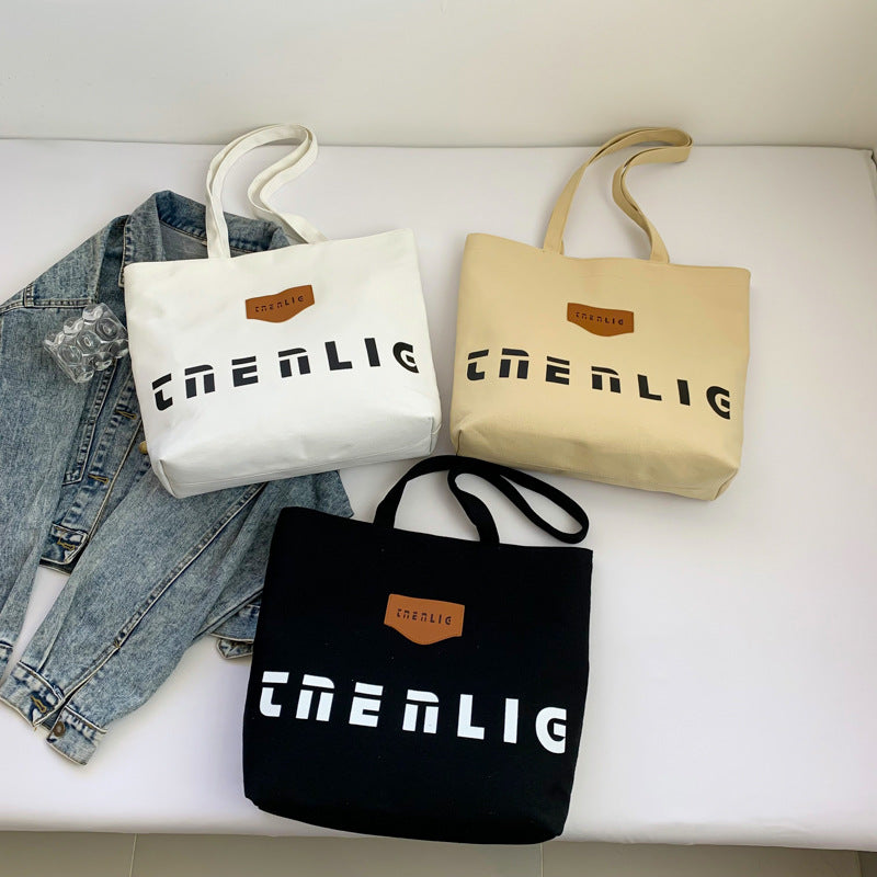 Women's Large Capacity Artistic Canvas College Class Tote Bags