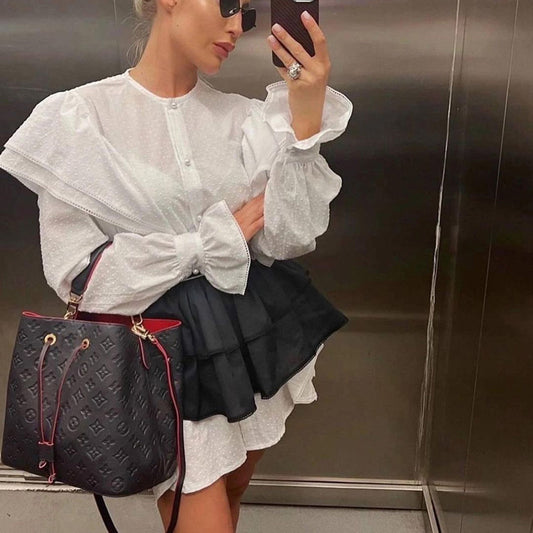 Women's Sleeve Shirt Dress For French Minority Matching Dresses