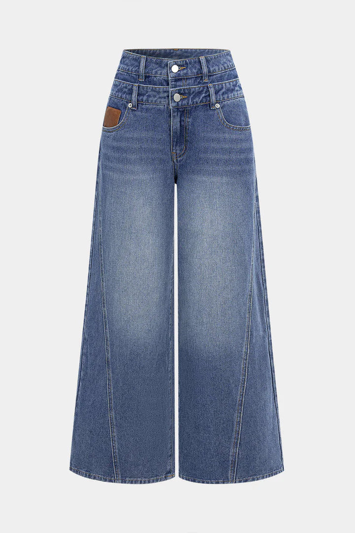Women's High Waist Wide Leg Loose Slimming Women's Jeans