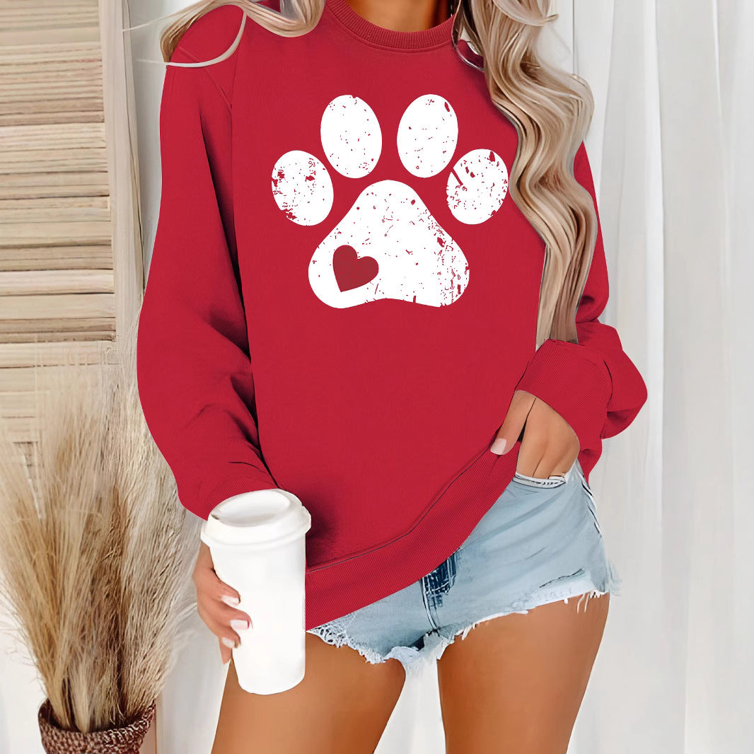 Women's High-grade Printed Autumn Round Neck High Women's Sweater, Sweater