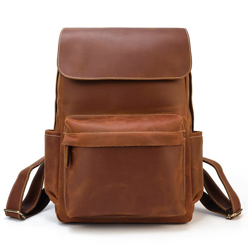 Women's & Men's & Crazy Horse Leather Retro Backpacks