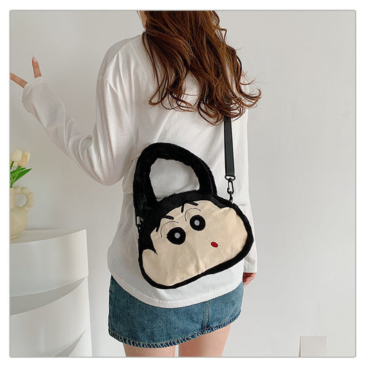 Crayon Rabbit Plush Cute Left Guard Door Pig Crossbody Bags
