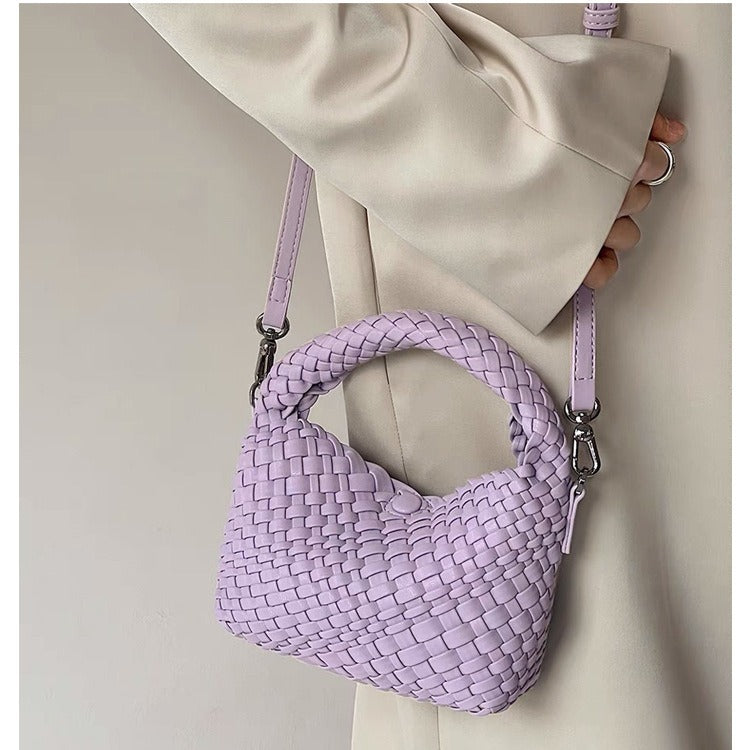 Women's High-grade Design Selenodont Half Moon Woven Bags