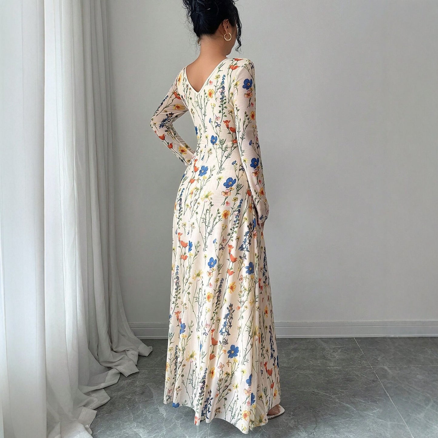 Classy Printed Summer French Style Slimming Dress