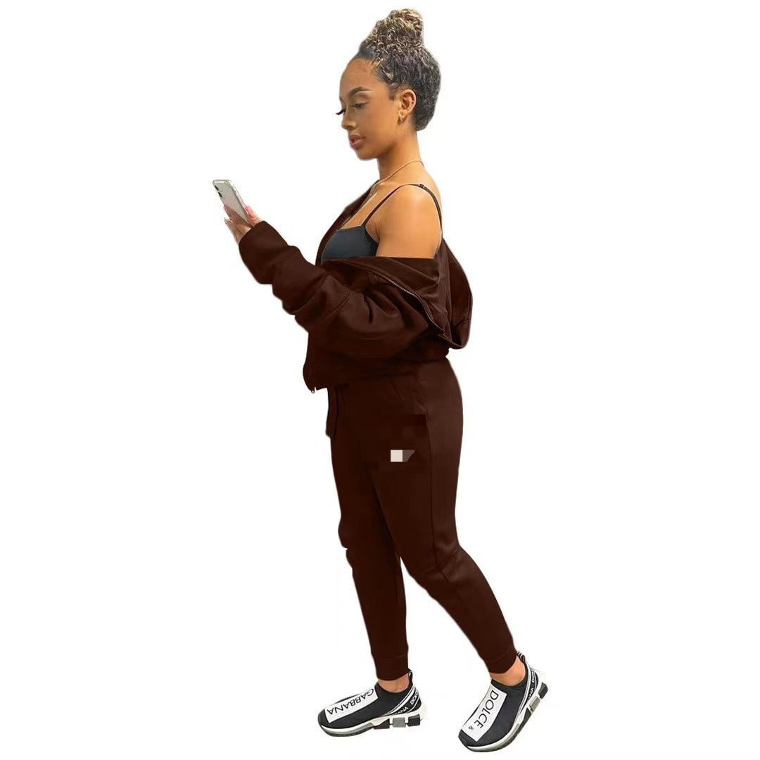 Women's Sportswear Slim Fit Fashion Casual Two-piece Suits