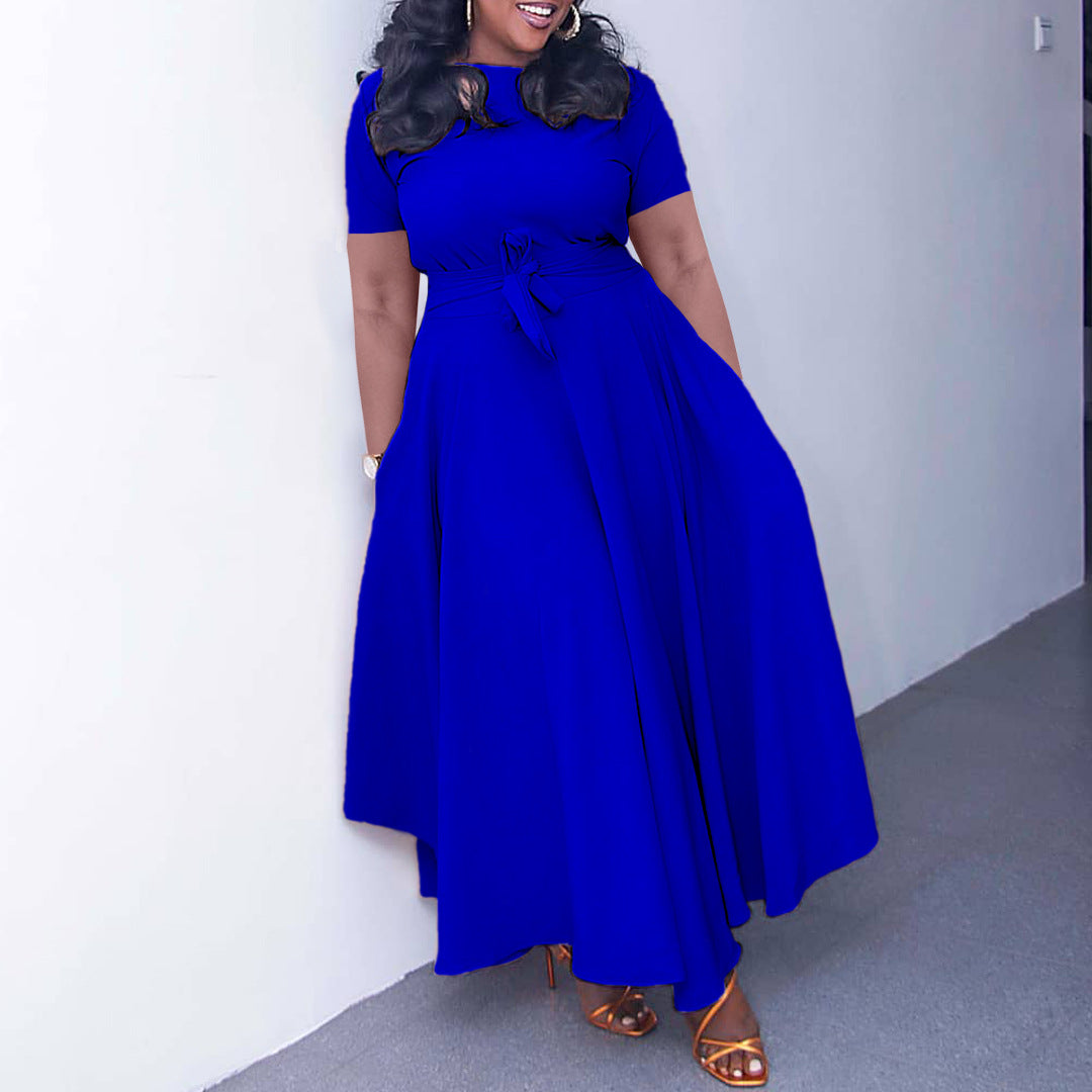 Women's Summer Fashion Temperament Bandage African Dress