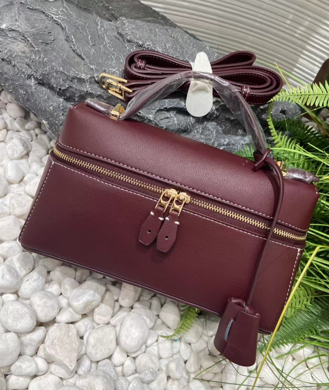 Leather Retro Cowhide Lunch Box Large Bags