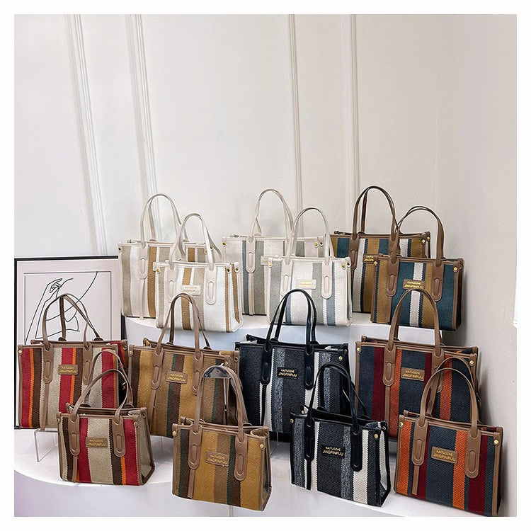 Women's Canvas Large Capacity Fashion High Sense Shoulder Bags