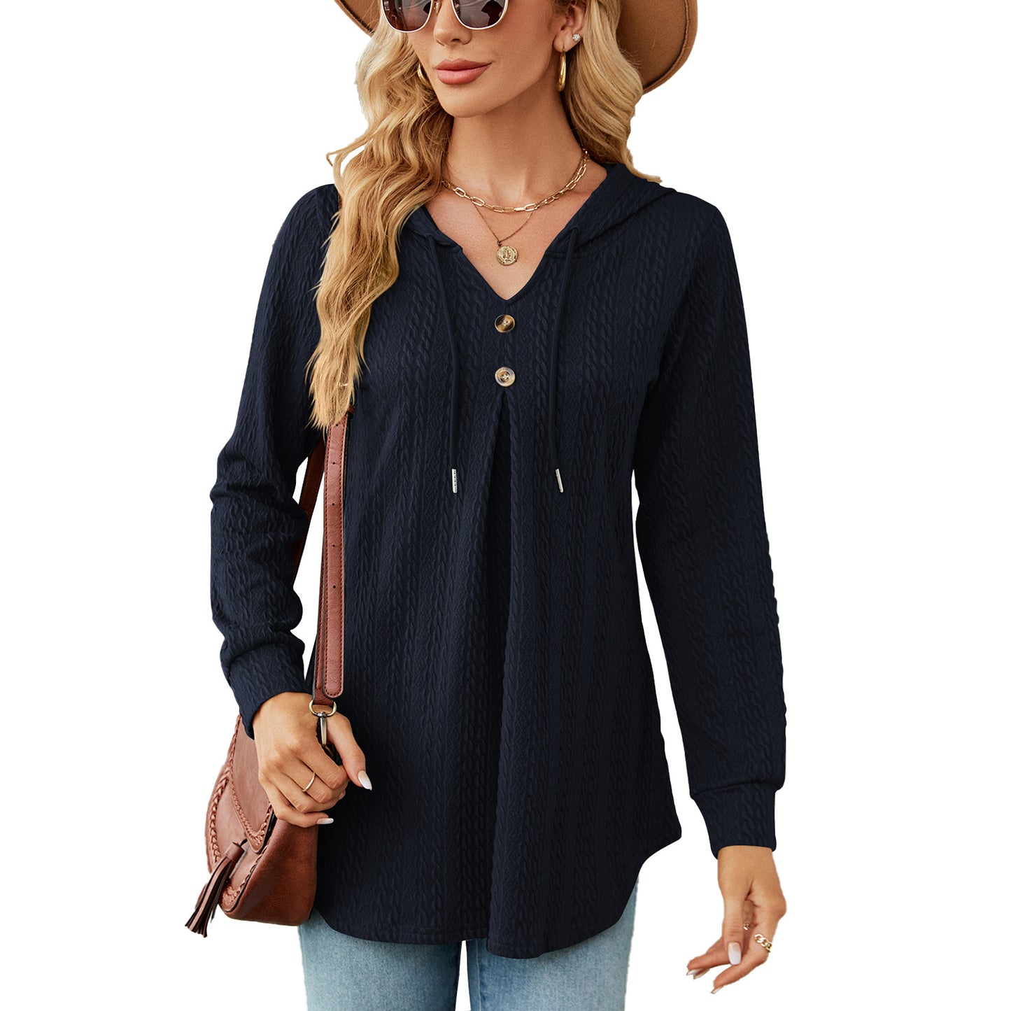Women's Loose Long Sleeve Hooded For Women's Sweater, Sweater