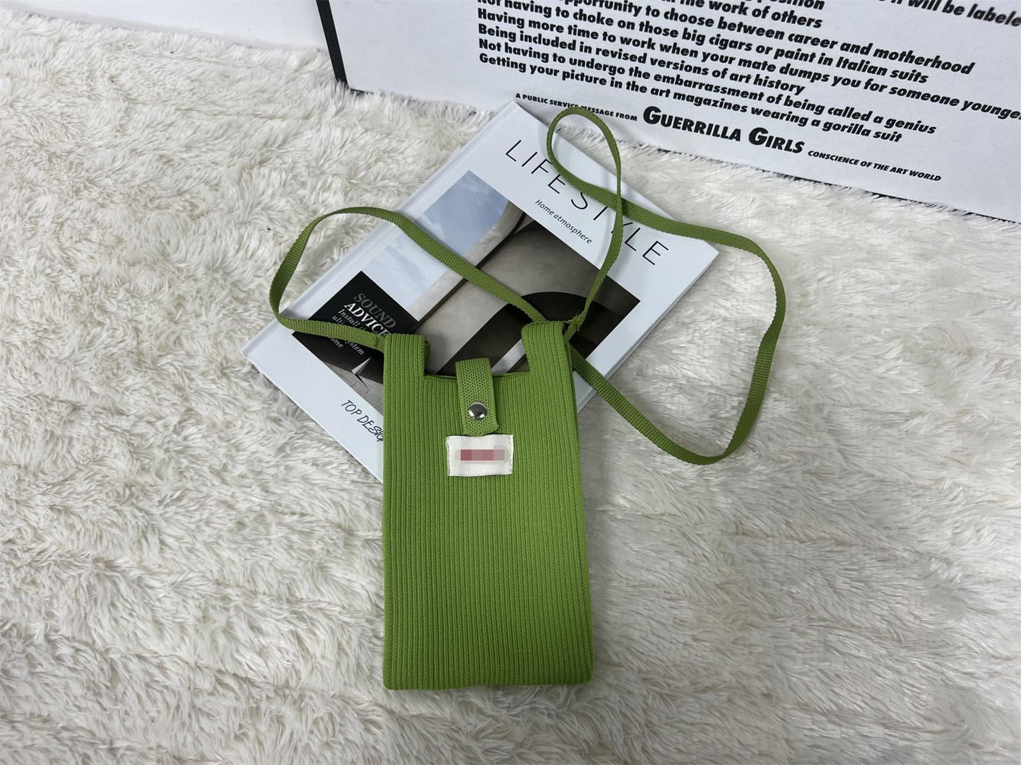 Spring Solid Color Cell Vertical Mini Simple Change Phone Bags