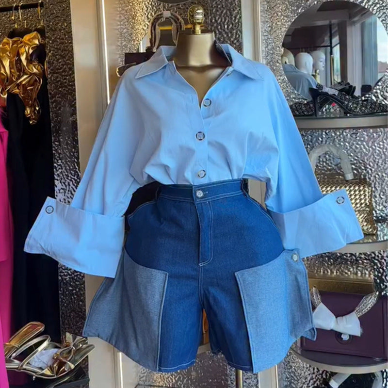 Women's Autumn Fashion Polo Collar Design Sense Minority Blouses