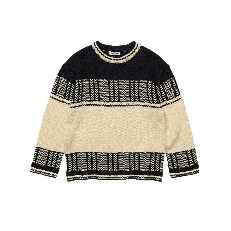 Women's Jacquard Wool Early Autumn Warm Soft Glutinous Style Knitwear