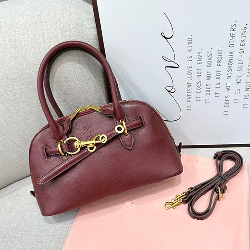 Women's Italian Shell Retro Bowling Genuine Handbags