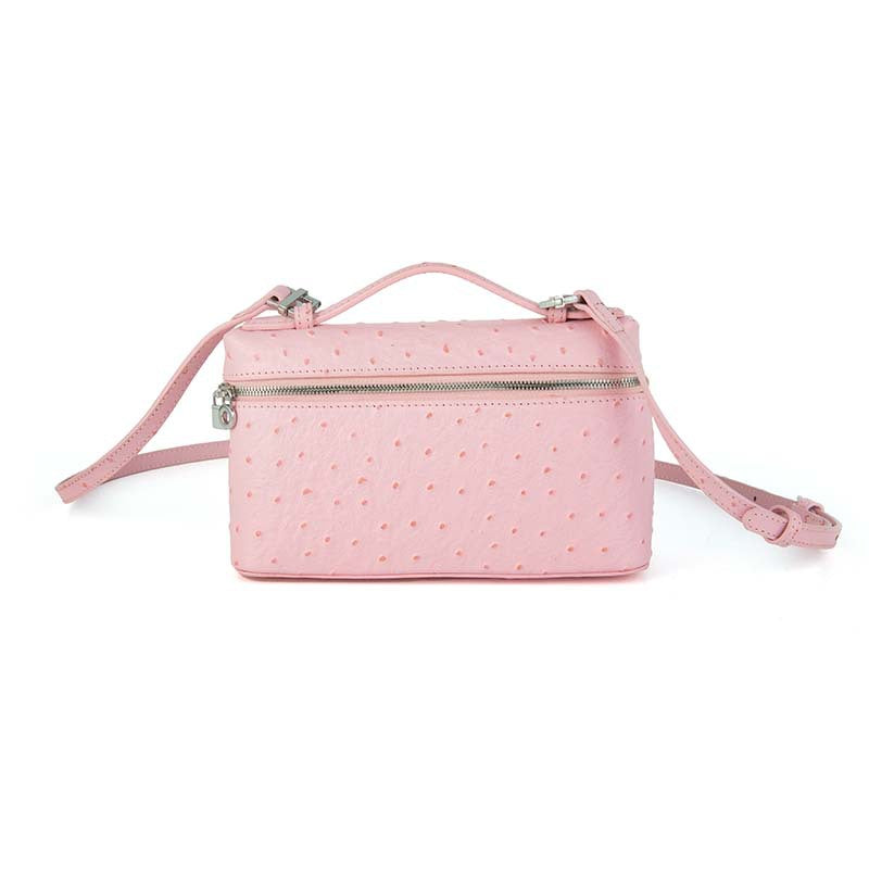 Women's Grain Cowhide Lunch Box High-grade Portable Small Square Bags