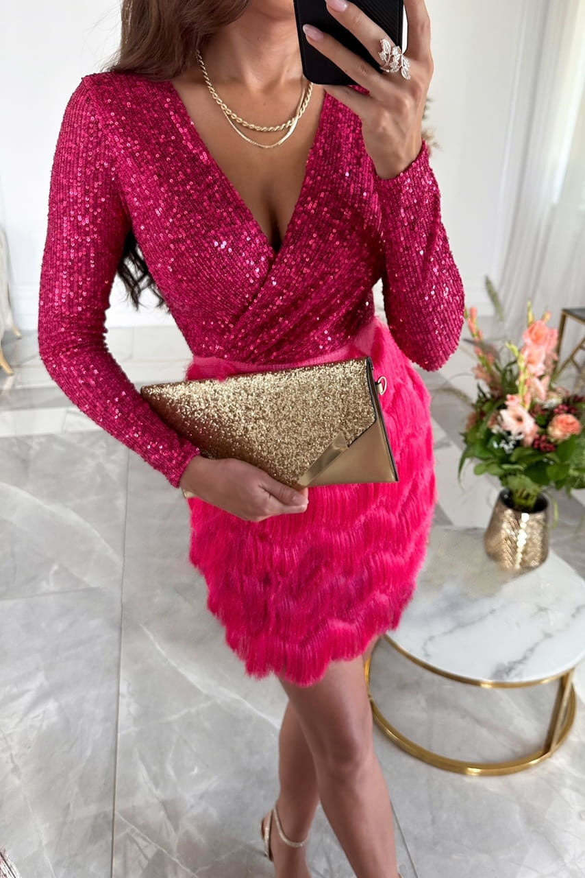 Women's Party Sequins Multicolor Dress Casual Loose Dresses