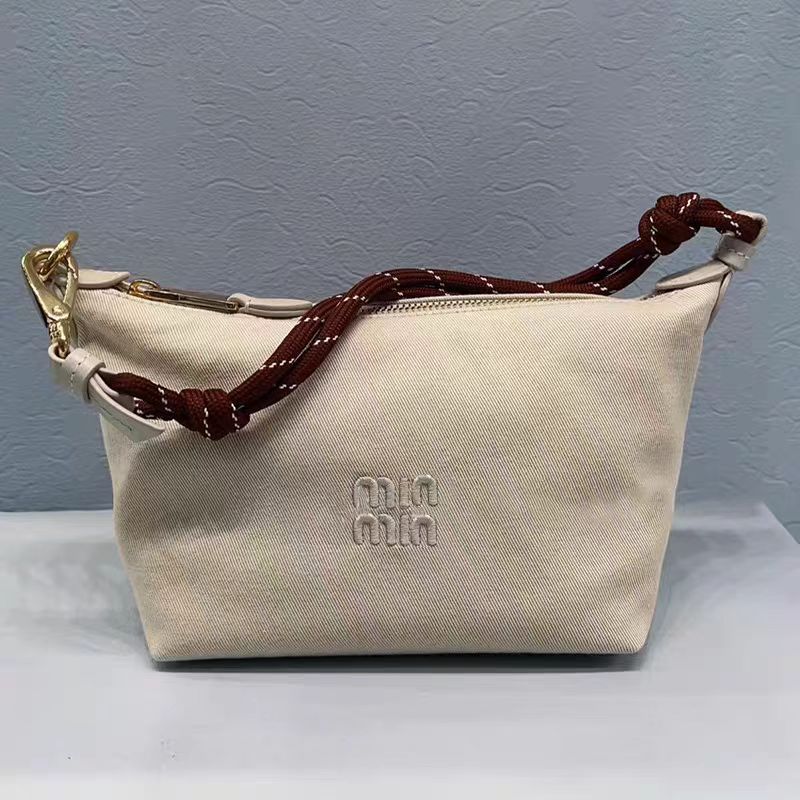 Women's Rope Canvas Underarm Lunch Box Western Style Armpit Bags