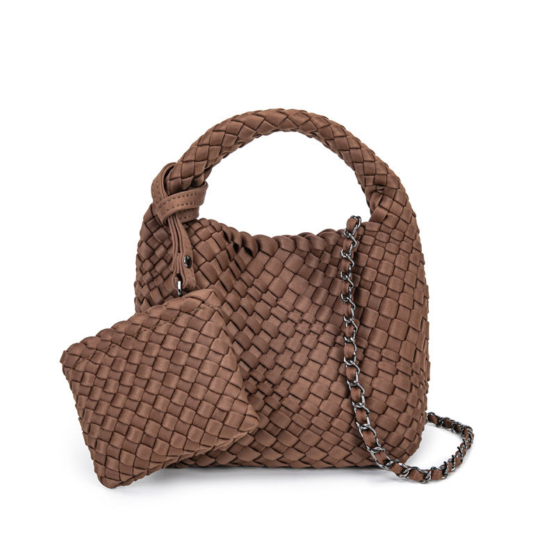 Elegant Glamorous Basket Woven Neoprene Mini Handbags