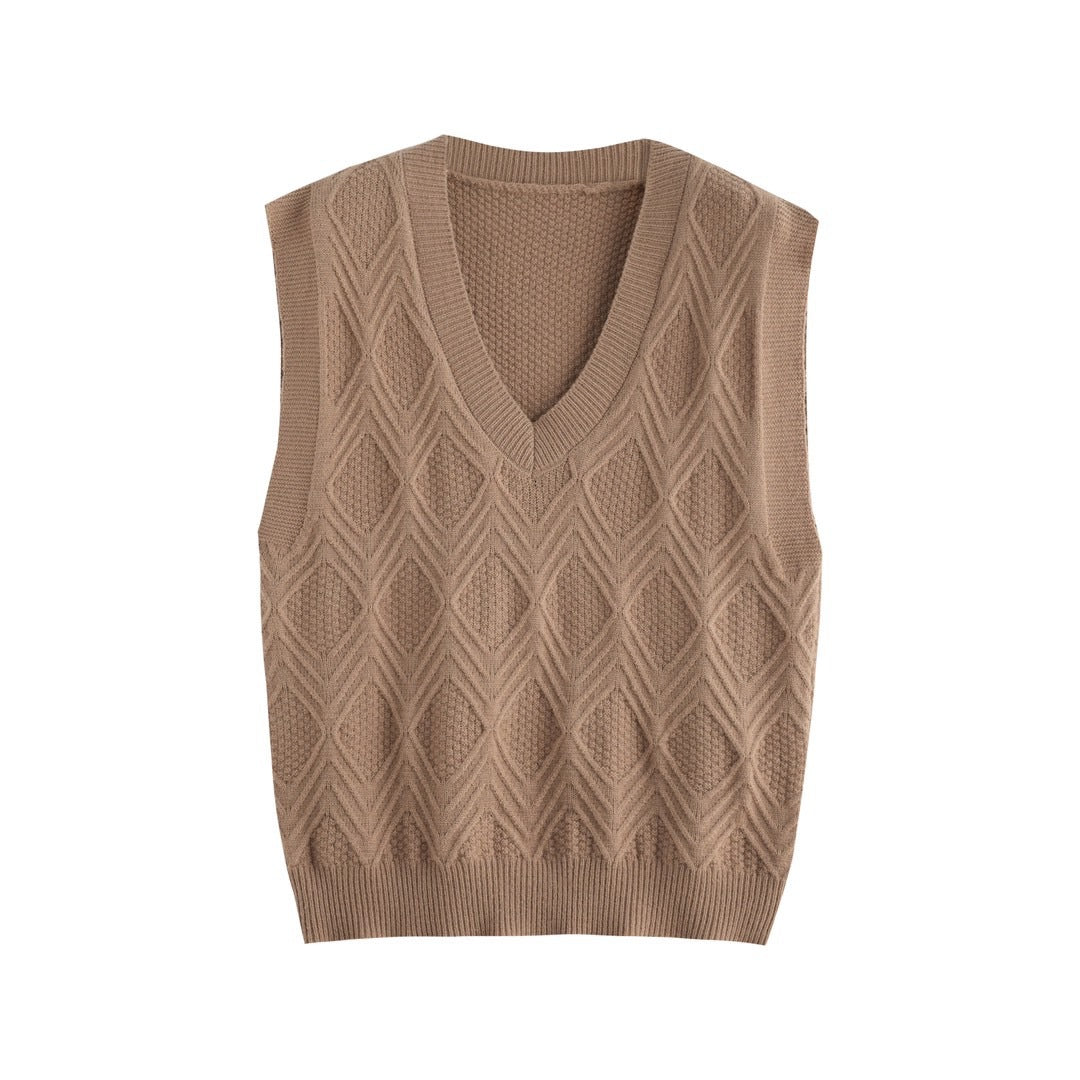 Women's Bandage Dress Simple Casual Loose-fitting Sleeveless Shirt Outer Women's Vest