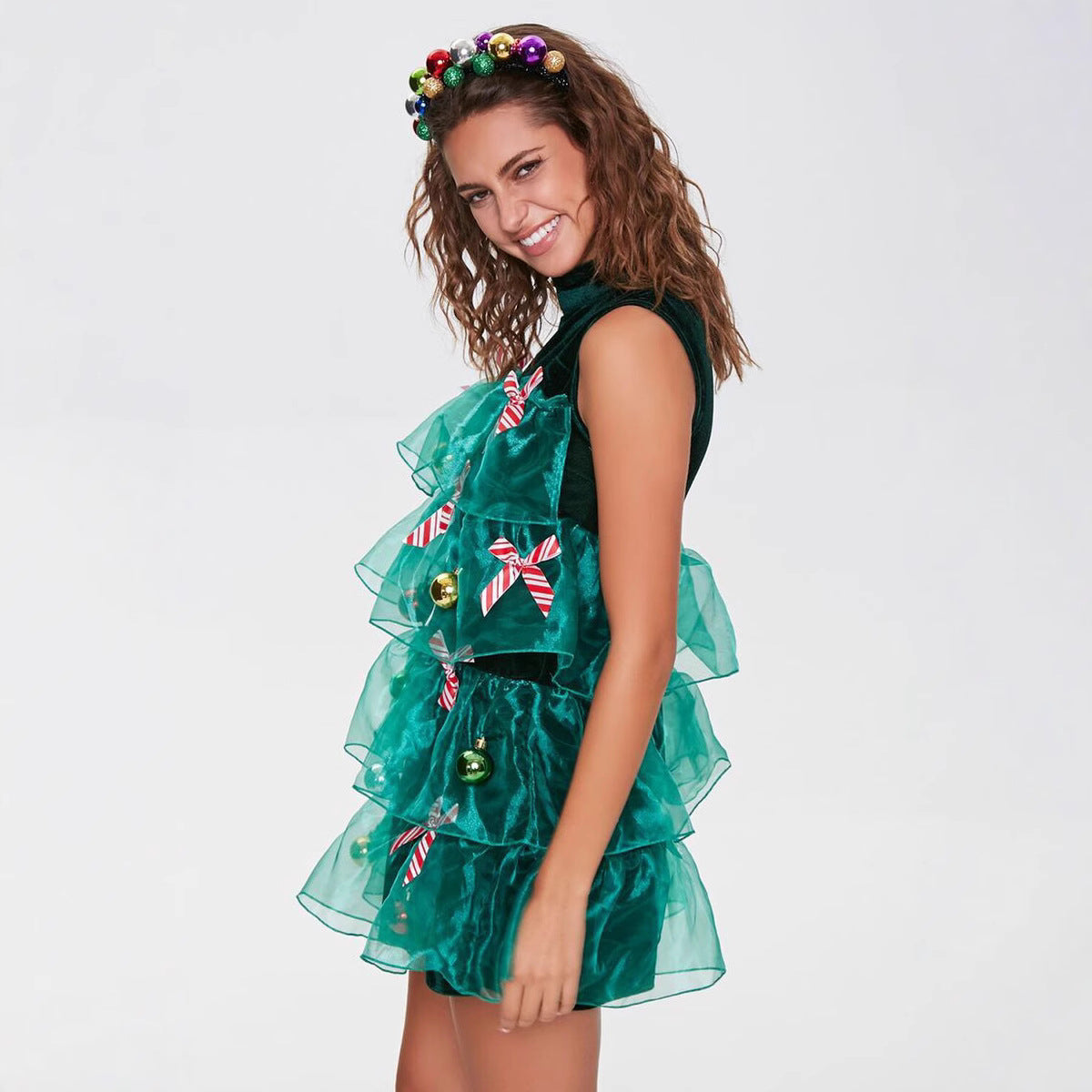 Christmas Green Tree Performance Party Dress Costumes