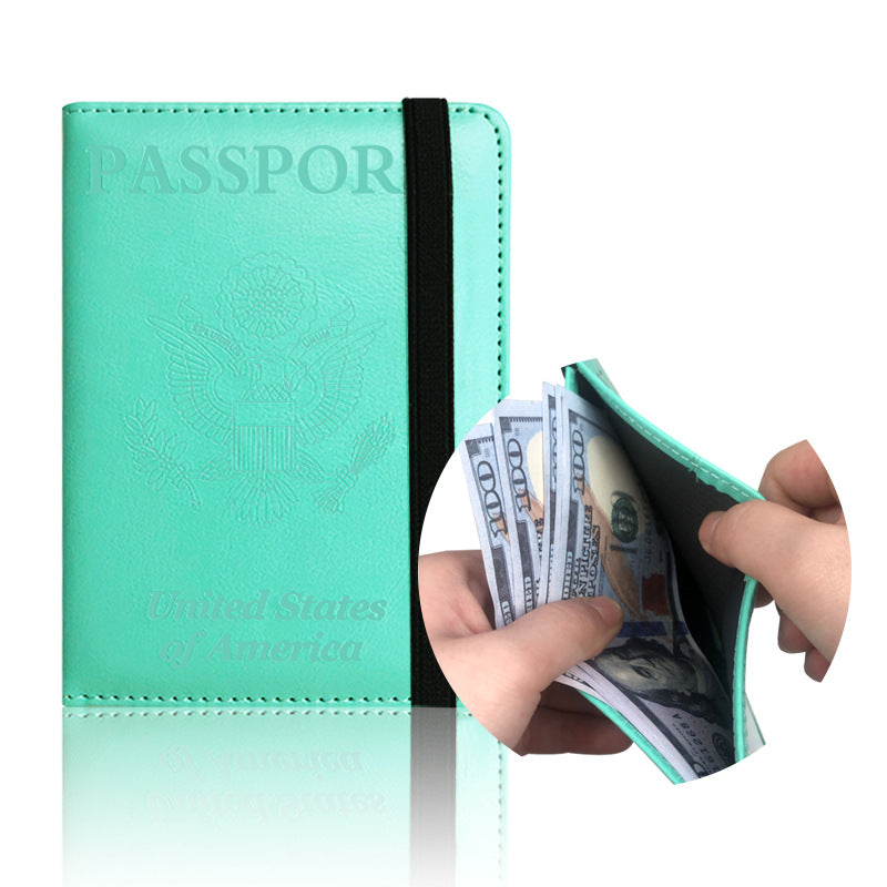 Pattern Voltage Transformer Leather Strap Passport Protection Usd Id Package