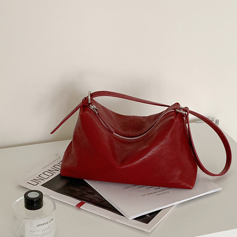 Women's Wind Genuine Leather Underarm Retro Commuter Shoulder Bags