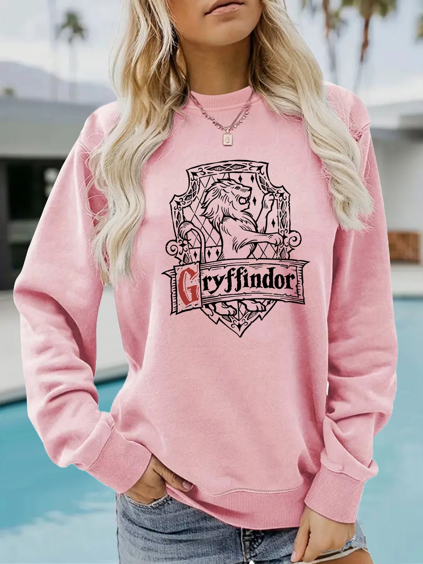 Women's Long Sleeve Shirt Printed Loose Design Sweaters