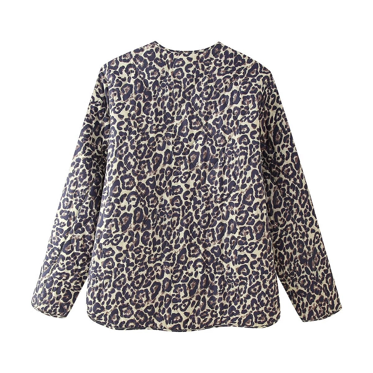 Women's Round Neck Zipper Large Pocket Coats