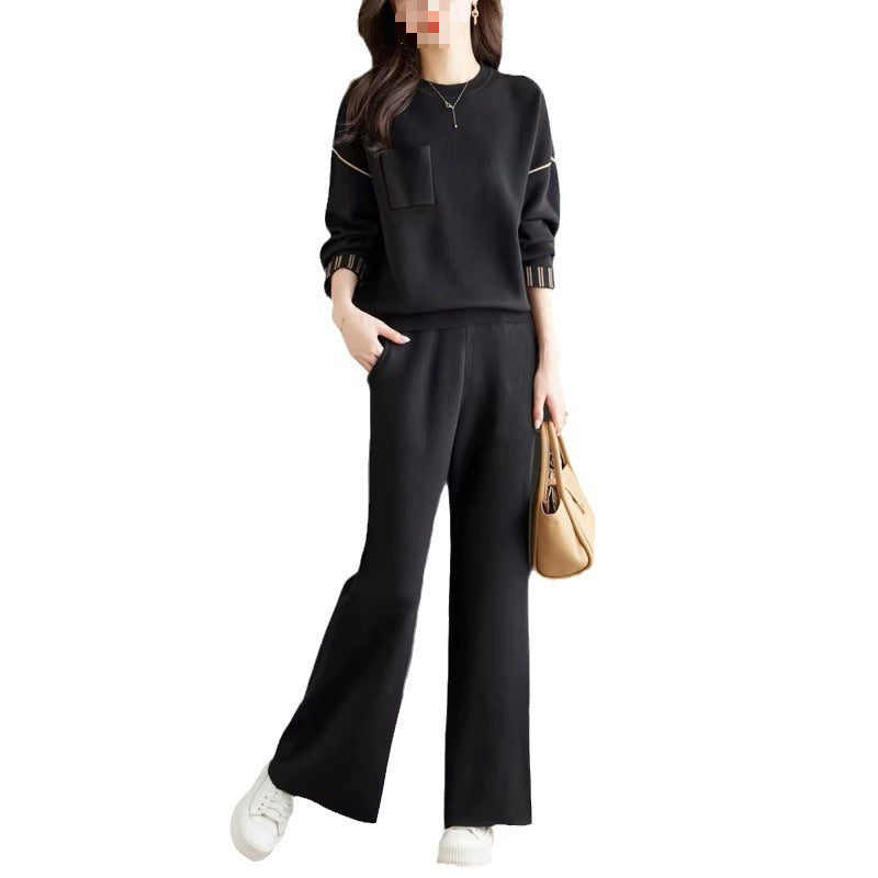 Women's Hiding Fat Autumn Fashion Two-piece High-grade Suits