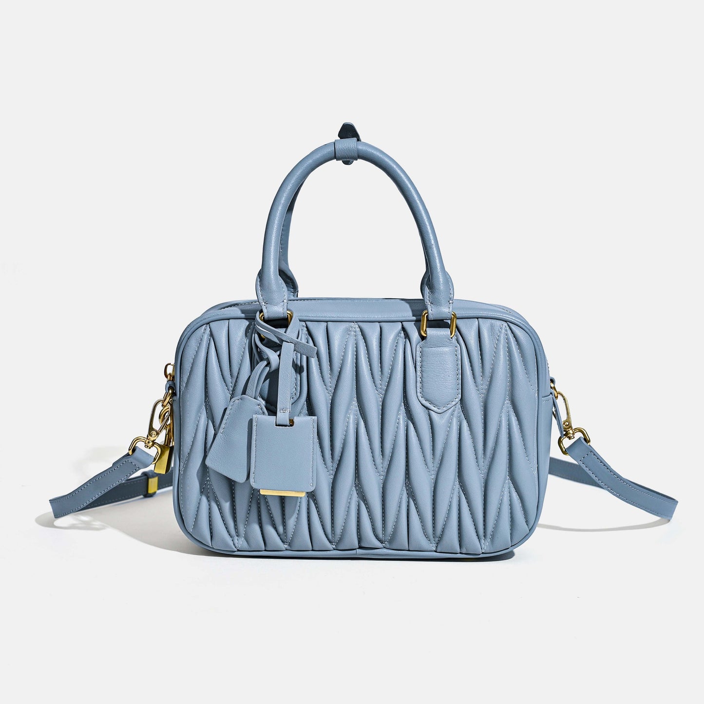 Women's Pleated Bowling Niche High-grade Boston Portable Handbags