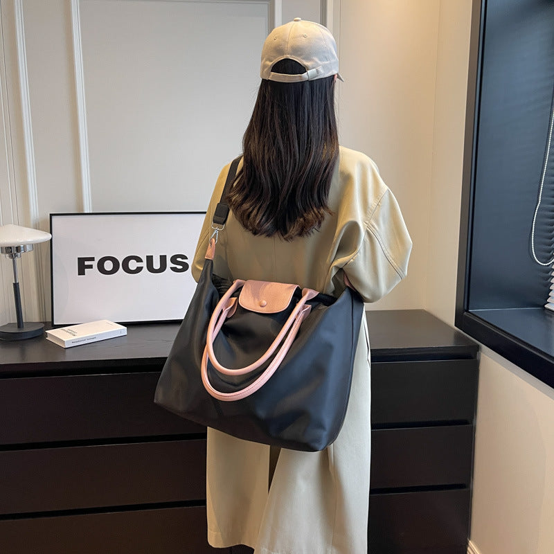 Women's Contrast Color Large Capacity Commuter Mummy Travel Bags