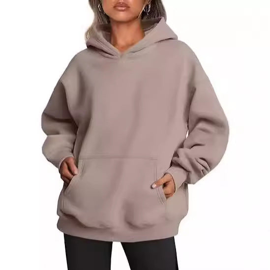 Glamorous Women's Hooded Fashion Casual Pocket Sweaters