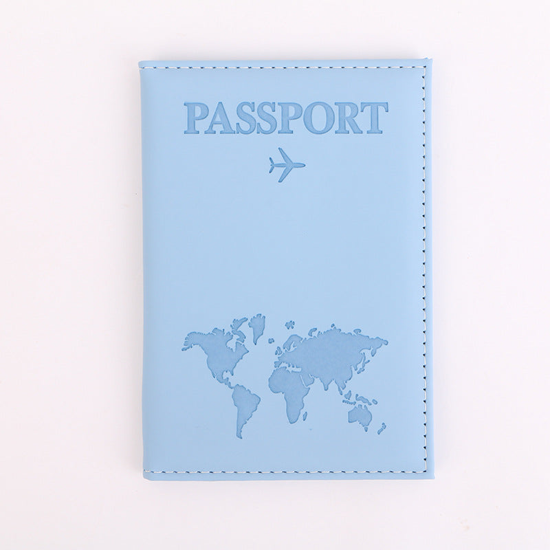 Plain Document Embossed Map Style Passport Id Package