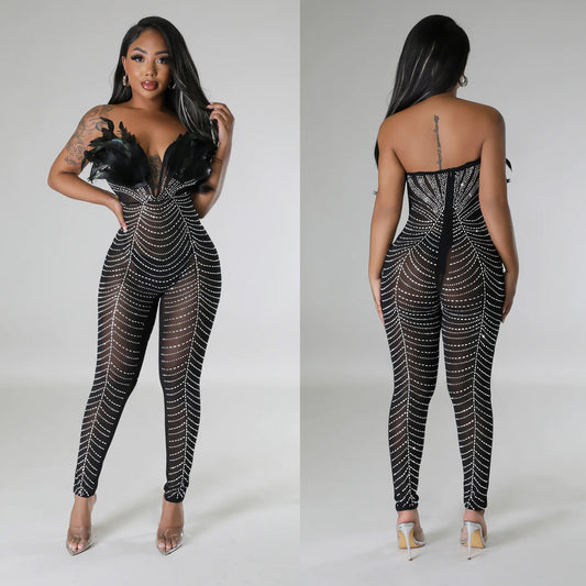 Women's Fashion Wear Solid Color Sexy Mesh Hot Suits