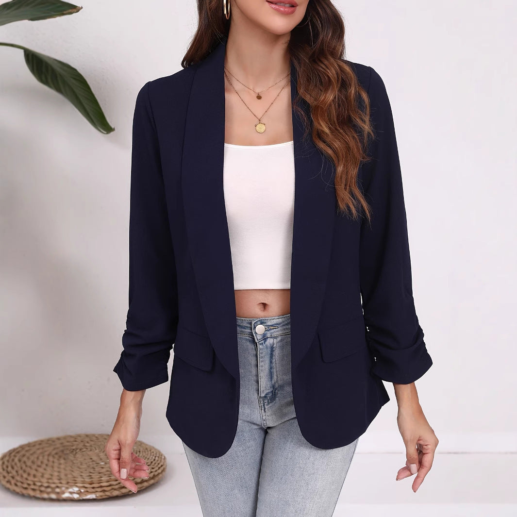 New Creative Fashion Stitching Lapel Graceful Small Suit