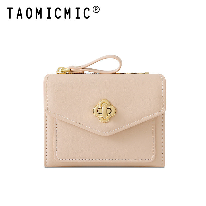 Women's Simple Short Multiple Slots Storage Leather Ladies Wallets