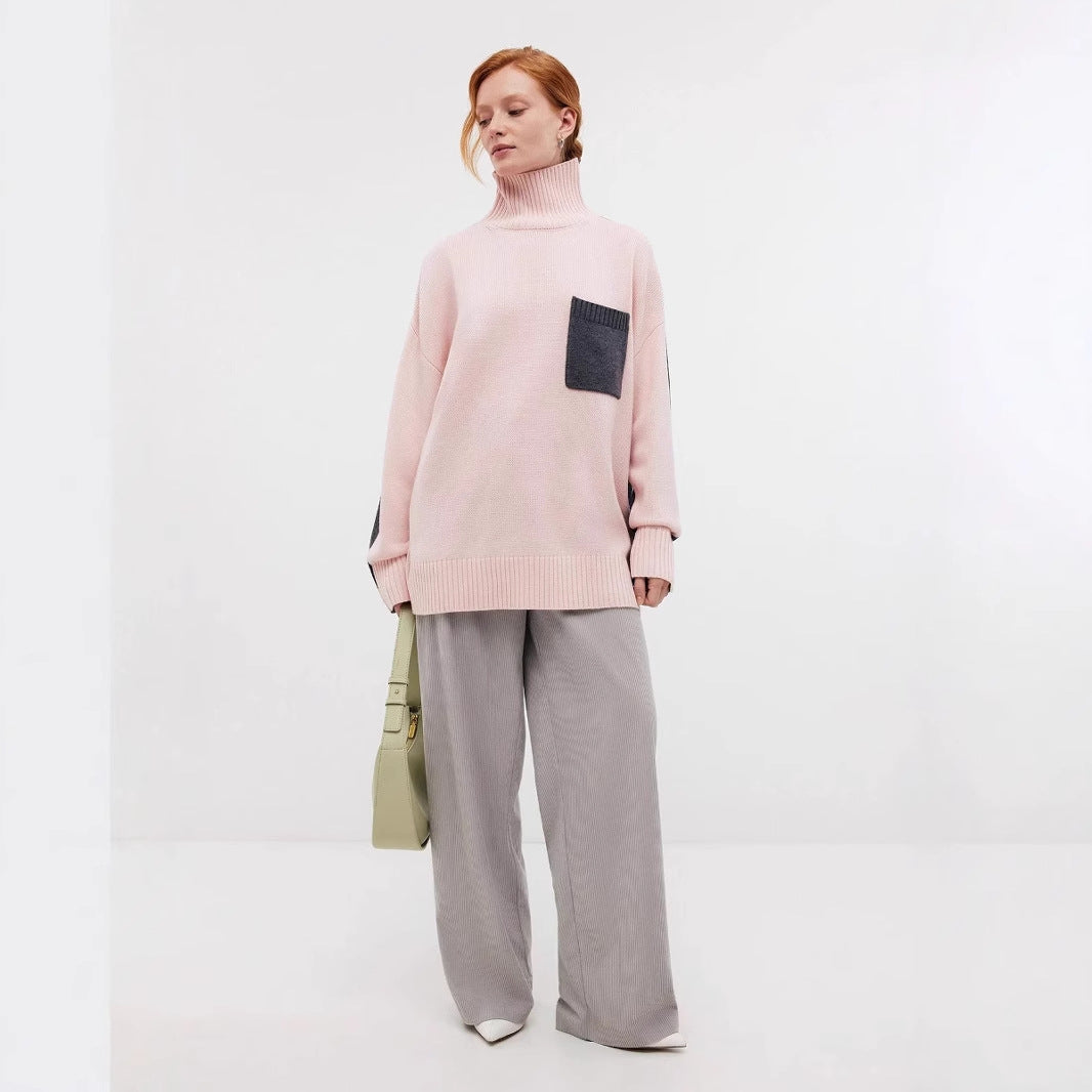 Women's New Knitted Loose Turtleneck Russian Sweaters