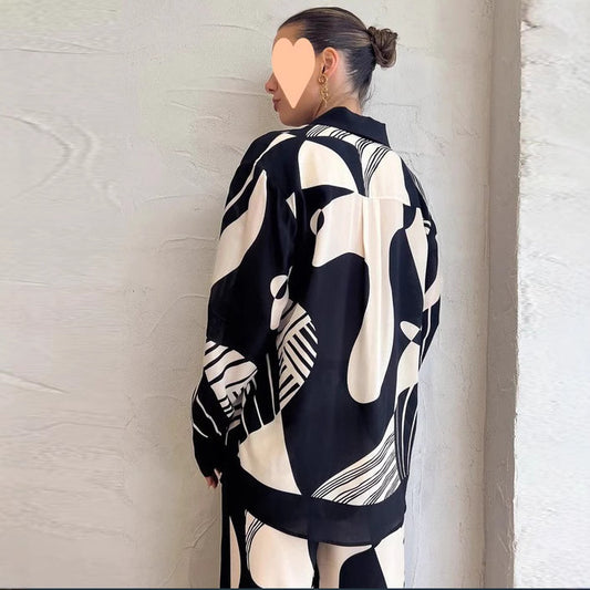 Summer Fashion Iti Casual Temperament Printed Suits
