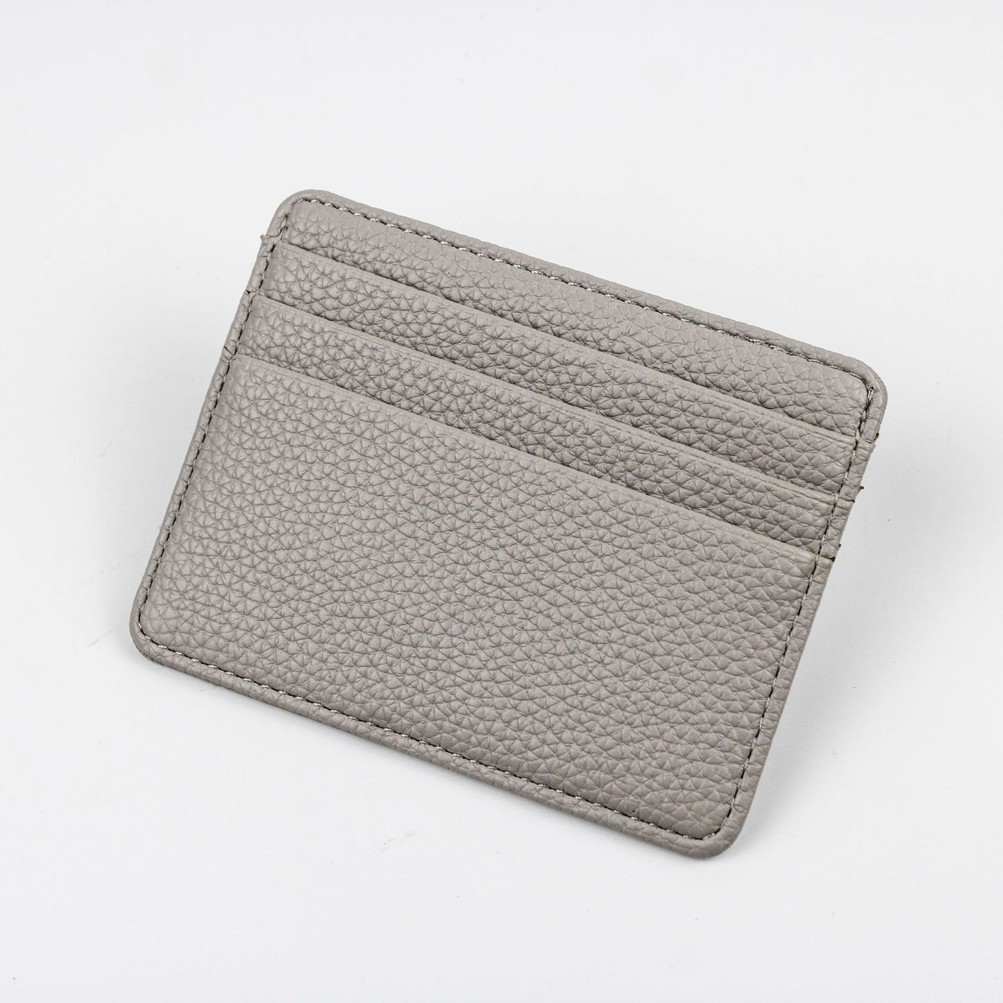 Simple Leather Cutting Ferrule Lychee Pattern Creative Change Large Card Holder