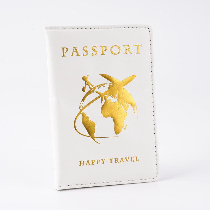 Aircraft Global Creative Gilding Passport Cover Card Holder