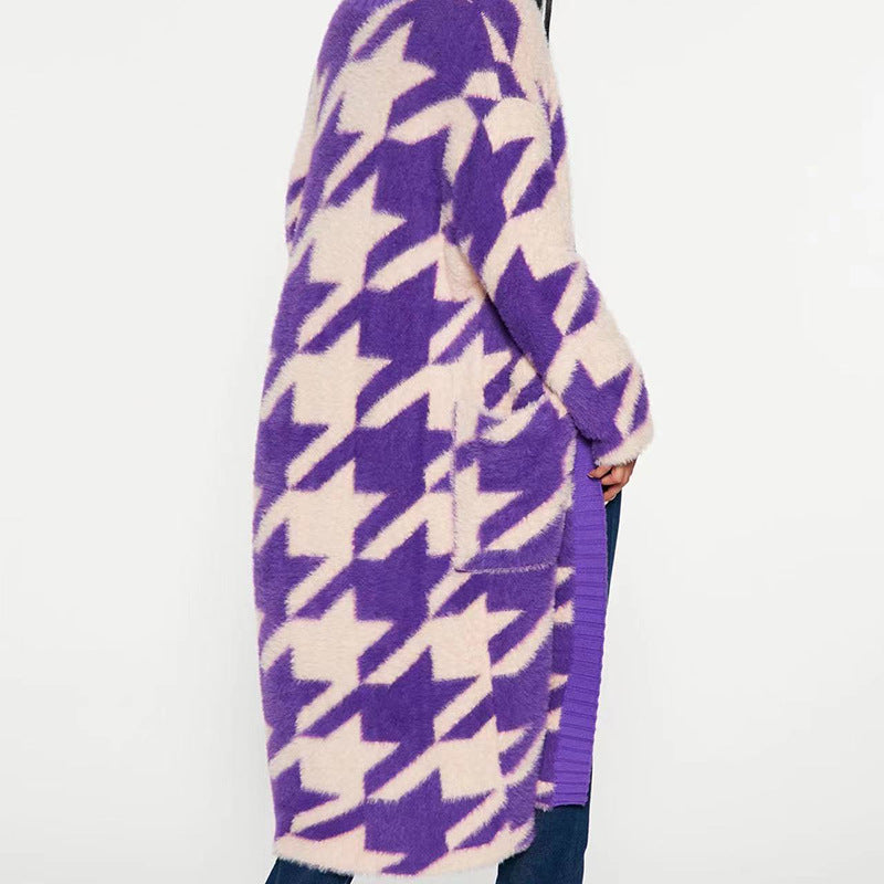 Fashion Geometric Trend Pattern Knitted Temperament Sweaters