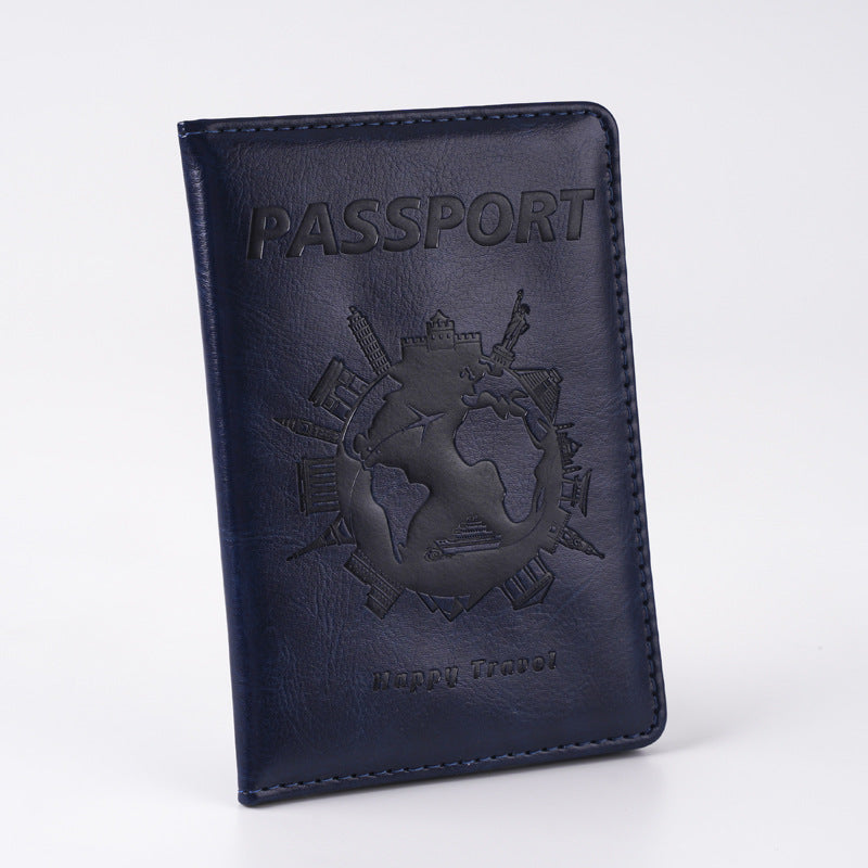 Fun Earth Embossing Lightweight Passport Cover Position Card Holder