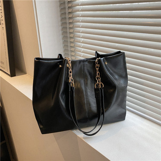 Women's Soft Surface Textured Fashion Leisure Chain Shoulder Bags