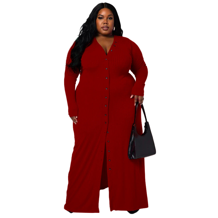 Women's Sexy Sunken Stripe Split Dress Dresses