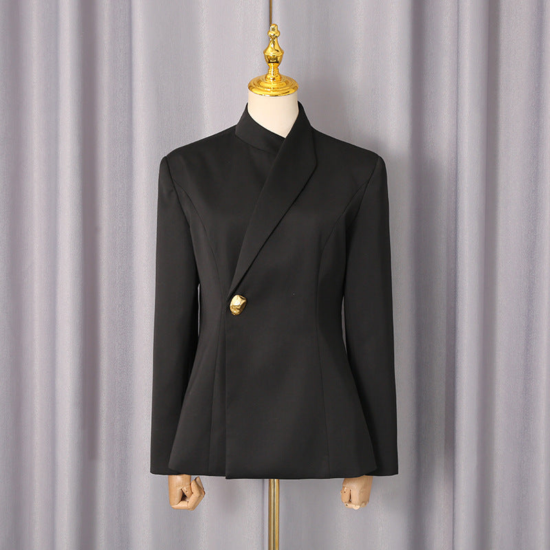 Women's Autumn Solid Color One Button Design Suits