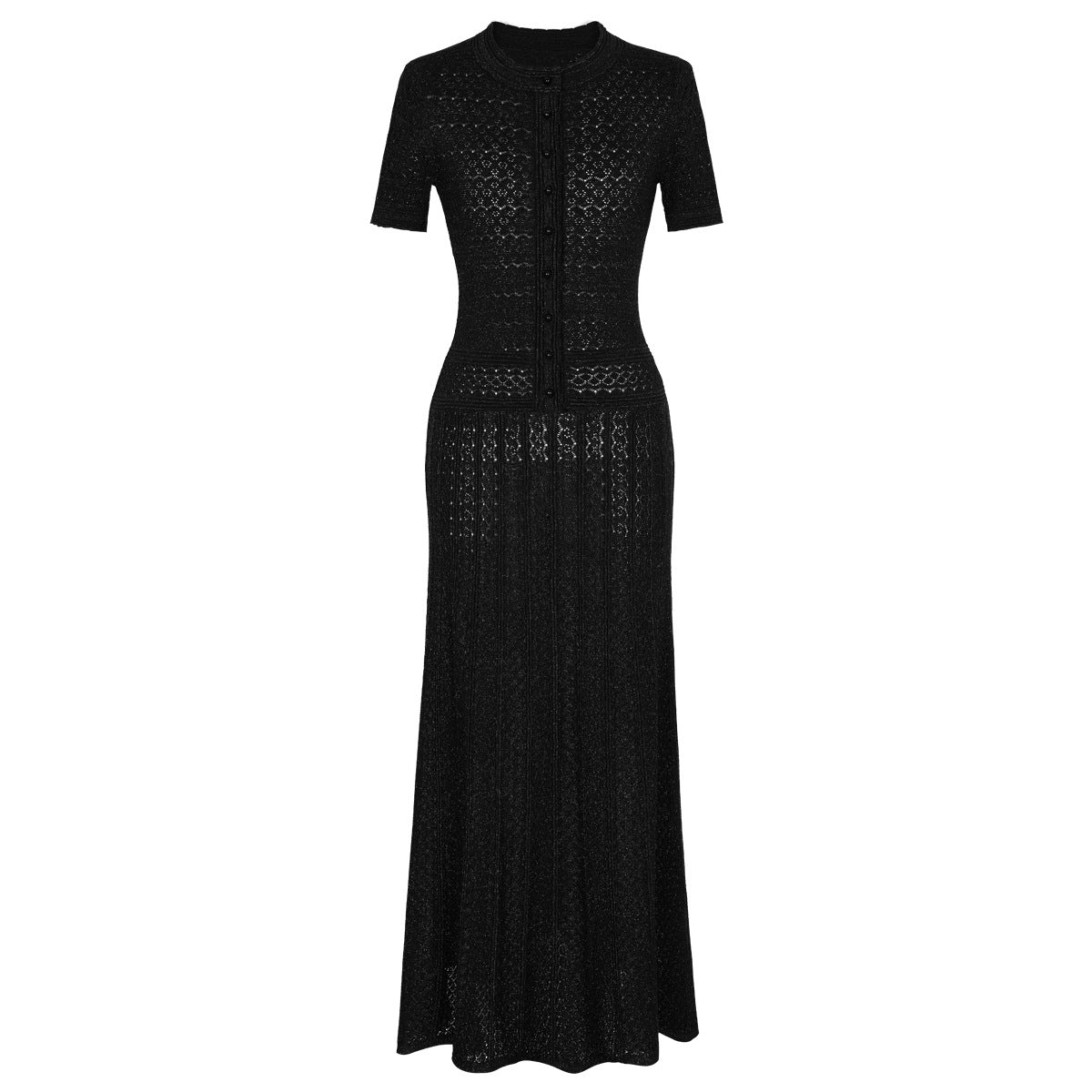 Women's High Quality Bright Silk Summer Fashionable Knitted Slim Fit Dresses