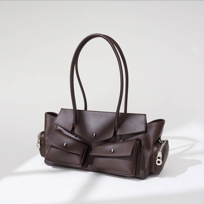 Retro Style High-grade Underarm Cowhide Minority Bags