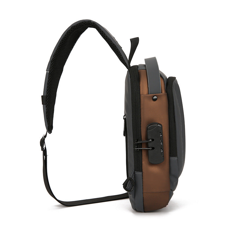 Men's Pretty Stylish Multifunctional Charging Port Men's Chest Bags