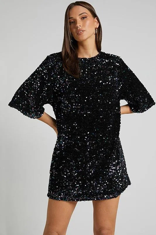Women's Popular Slant Shoulder Beaded Dress Skirts